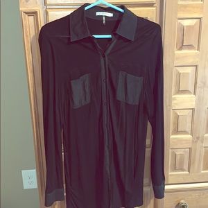 Black Button Down Shirt Jacket